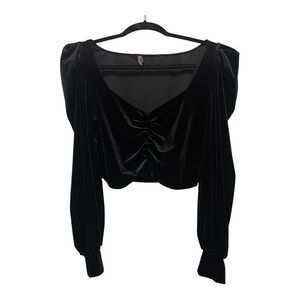 Signature8 Black Cropped Blouse